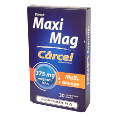 MaxiMag Cârcel 376mg magneziu ionic, 30comprimate, Zdrovit